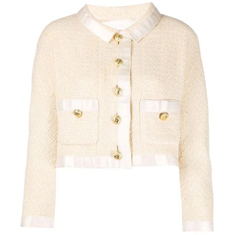 chanel crop jacket|chanel cotton tweed jacket.